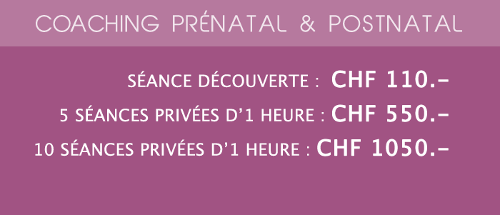 Tarifs So Well : Coaching Prénatal et postnatal à domicile